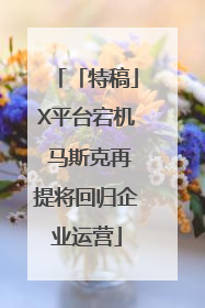 「特稿」X平台宕机 马斯克再提将回归企业运营