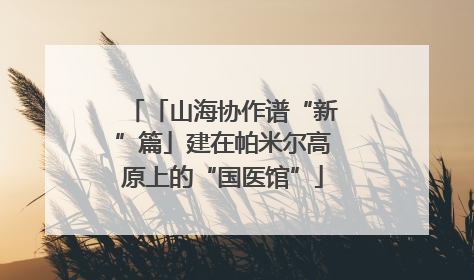 「山海协作谱“新”篇」建在帕米尔高原上的“国医馆”