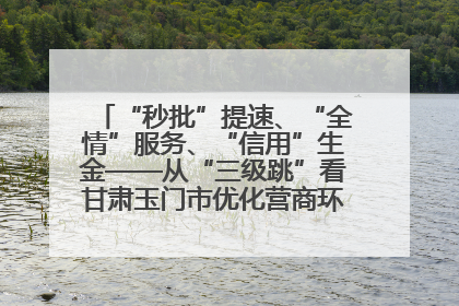 “秒批”提速、“全情”服务、“信用”生金——从“三级跳”看甘肃玉门市优化营商环境的进阶之路