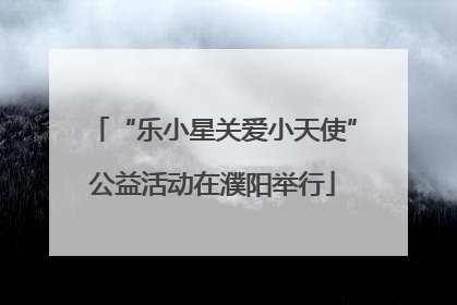 “乐小星关爱小天使”公益活动在濮阳举行