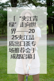 “夹江青绿”走向世界——2025夹江品质出口茶专场推荐会于成都启幕