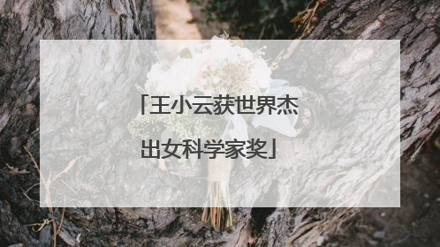 王小云获世界杰出女科学家奖