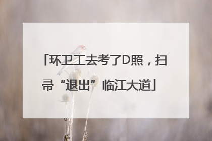 环卫工去考了D照，扫帚“退出”临江大道