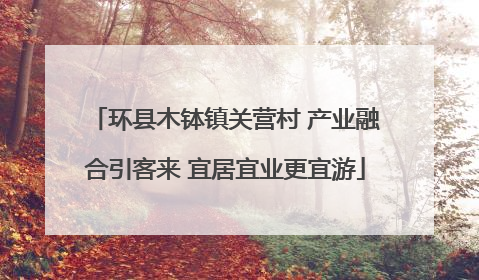 环县木钵镇关营村 产业融合引客来 宜居宜业更宜游