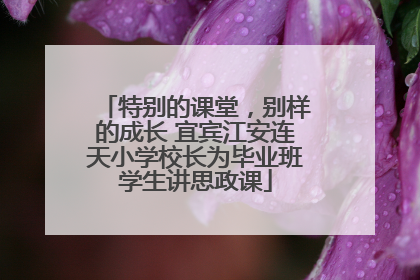 特别的课堂，别样的成长 宜宾江安连天小学校长为毕业班学生讲思政课