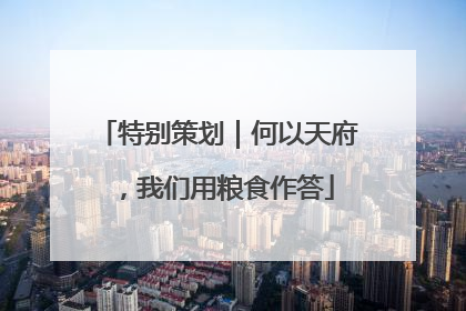 特别策划｜何以天府，我们用粮食作答