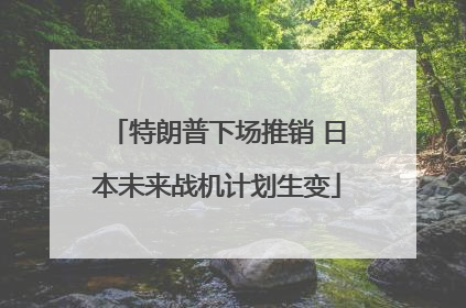 特朗普下场推销 日本未来战机计划生变