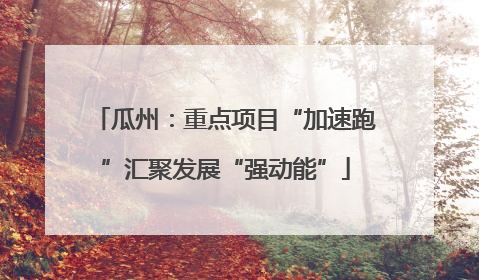 瓜州：重点项目“加速跑”汇聚发展“强动能”