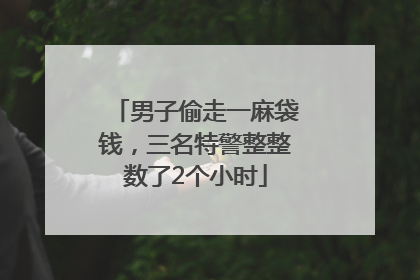男子偷走一麻袋钱，三名特警整整数了2个小时