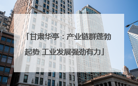 甘肃华亭：产业链群蓬勃起势 工业发展强劲有力