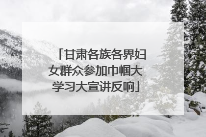 甘肃各族各界妇女群众参加巾帼大学习大宣讲反响