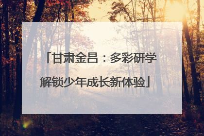甘肃金昌：多彩研学解锁少年成长新体验
