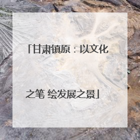 甘肃镇原：以文化之笔 绘发展之景