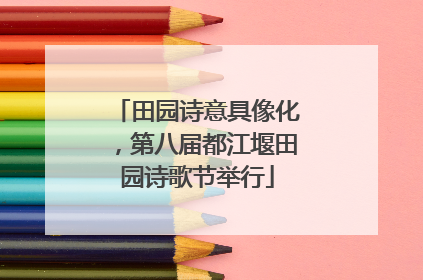 田园诗意具像化，第八届都江堰田园诗歌节举行