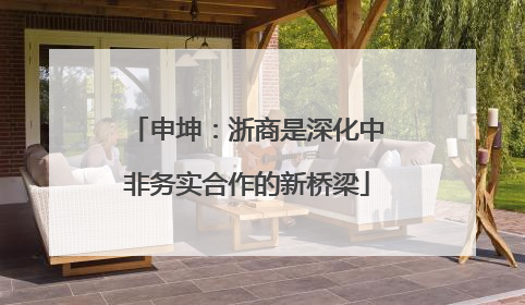 申坤：浙商是深化中非务实合作的新桥梁
