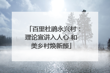 百里杜鹃永兴村：理论宣讲入人心 和美乡村焕新颜