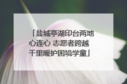 盐城亭湖印台两地心连心 志愿者跨越千里暖护困境学童