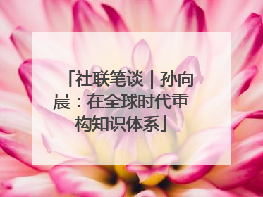 社联笔谈｜孙向晨：在全球时代重构知识体系