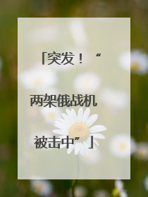 突发！“两架俄战机被击中”