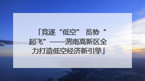 竞逐“低空” 蓄势“起飞”——渭南高新区全力打造低空经济新引擎