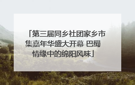 第三届同乡社团家乡市集嘉年华盛大开幕 巴蜀情缘中的绵阳风味