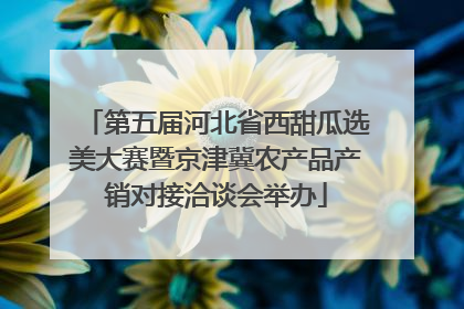 第五届河北省西甜瓜选美大赛暨京津冀农产品产销对接洽谈会举办