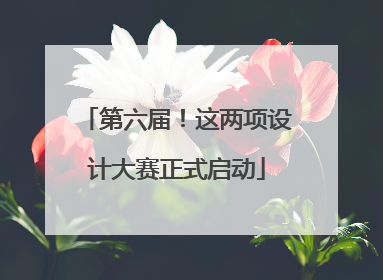 第六届！这两项设计大赛正式启动