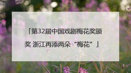 第32届中国戏剧梅花奖颁奖 浙江再添两朵“梅花”