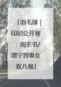 羽毛球｜印尼公开赛：刘圣书/谭宁晋级女双八强