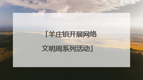 羊庄镇开展网络文明周系列活动