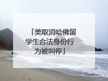 美取消哈佛留学生合法身份行为被叫停
