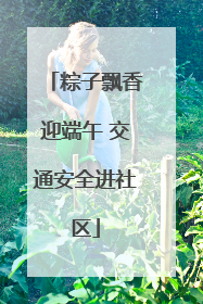 粽子飘香迎端午 交通安全进社区