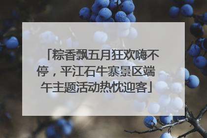 粽香飘五月狂欢嗨不停，平江石牛寨景区端午主题活动热忱迎客