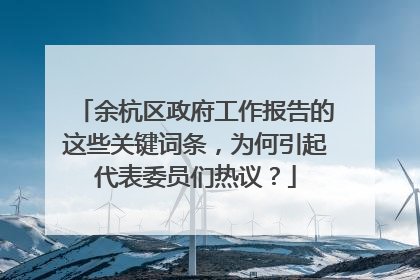 余杭区政府工作报告的这些关键词条，为何引起代表委员们热议？