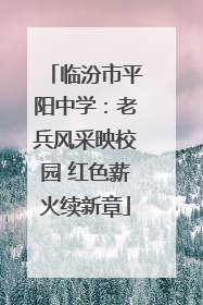 临汾市平阳中学：老兵风采映校园 红色薪火续新章