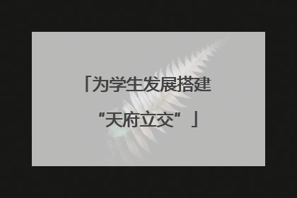 为学生发展搭建“天府立交”