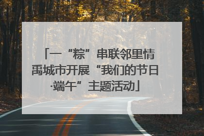 一“粽”串联邻里情 禹城市开展“我们的节日·端午”主题活动