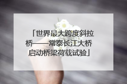 世界最大跨度斜拉桥——常泰长江大桥启动桥梁荷载试验
