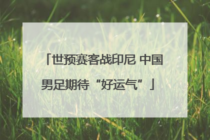 世预赛客战印尼 中国男足期待“好运气”