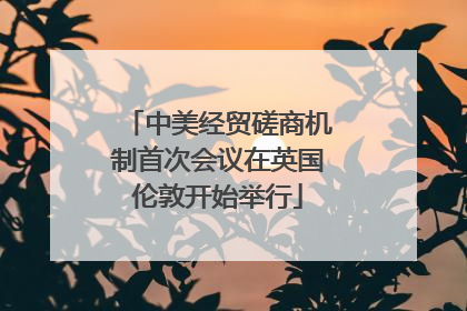 中美经贸磋商机制首次会议在英国伦敦开始举行