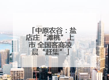 中原农谷：盐店庄“滩桃”上市 全国客商凌晨“赶集”