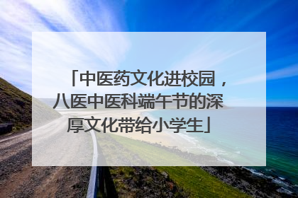 中医药文化进校园，八医中医科端午节的深厚文化带给小学生