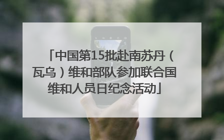 中国第15批赴南苏丹（瓦乌）维和部队参加联合国维和人员日纪念活动