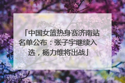 中国女篮热身赛济南站名单公布：张子宇继续入选，杨力维将出战