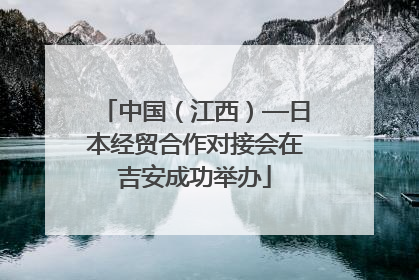 中国（江西）—日本经贸合作对接会在吉安成功举办