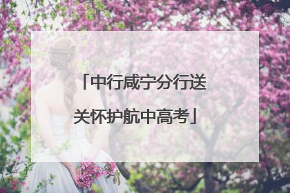 中行咸宁分行送关怀护航中高考