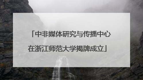中非媒体研究与传播中心在浙江师范大学揭牌成立