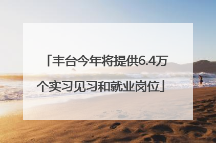 丰台今年将提供6.4万个实习见习和就业岗位