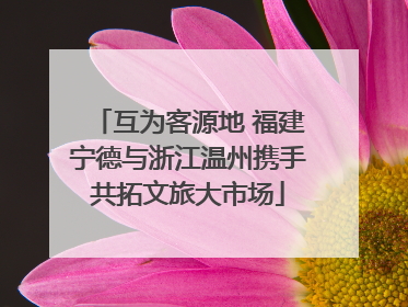 互为客源地 福建宁德与浙江温州携手共拓文旅大市场