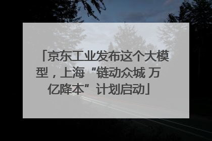 京东工业发布这个大模型，上海“链动众城 万亿降本”计划启动
